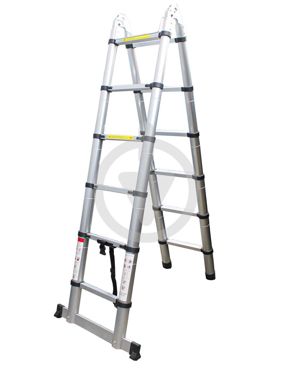 Лестница трансформер 10/10 ступеней 3,1/3,1 м (24646851) - фото 3