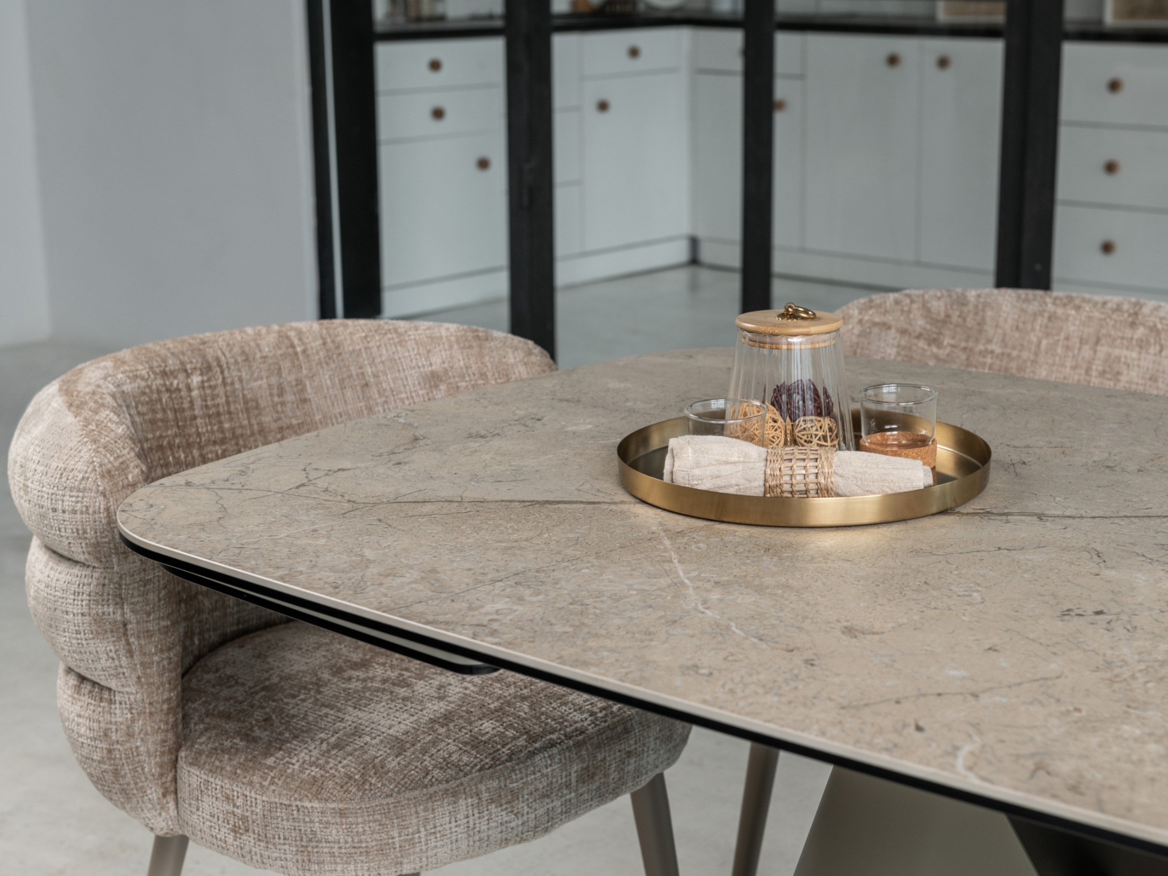 Стіл обідній розсувний Vetro Mebel Паріс 1600- 2400x900x760 мм Іджео беж/Бежевий (TМL-997) - фото 4 Стіл обідній розсувний Vetro Mebel Паріс 1600- 2400x900x760 мм Іджео беж/Бежевий (TМL-997) - фото 4