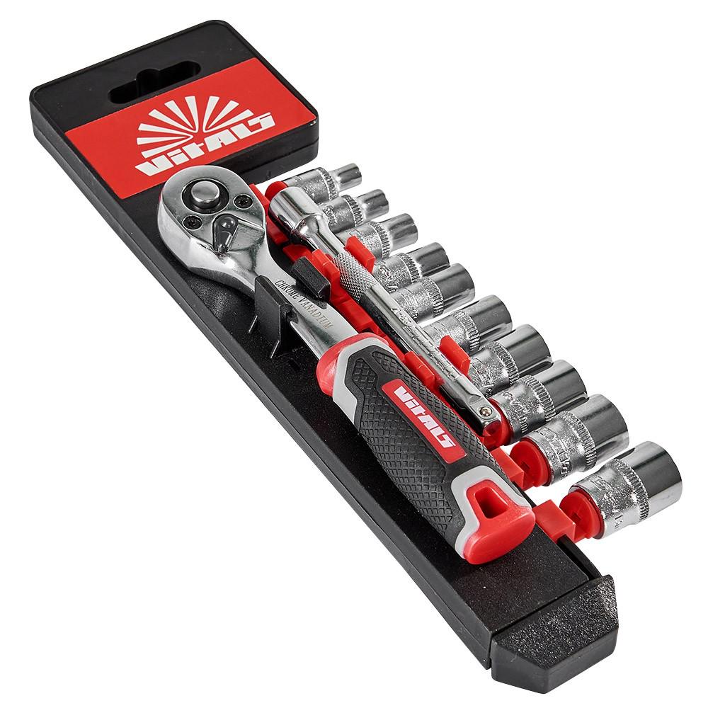 Набор головок торцевых с трещоткой Vitals Master 1/4 (186172) - фото 3