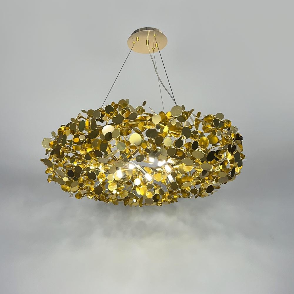 Люстра современная с густыми монетками Золотой (MD6012 GD) Люстра современная с густыми монетками Золотой (MD6012 GD)