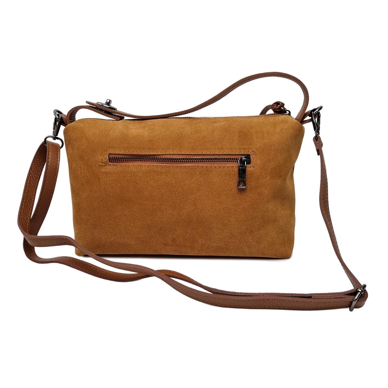 Жіноча сумка крос-боді Viva Verba натуральна замша Рудий (ZM08-84-4) - фото 4