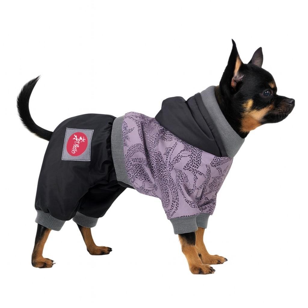Комбинезон для собак девочек Diego Mini Snow на кнопках для мелких пород XS Сиреневый (119)
