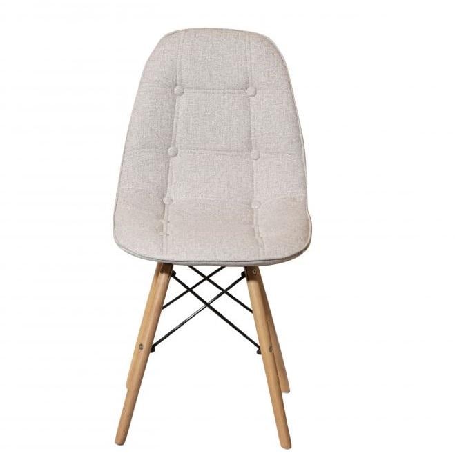 Кухонный стул PP-625 OZZY каркас металл/дерево обивка ткань рогожка ЕвроДом светло-серый