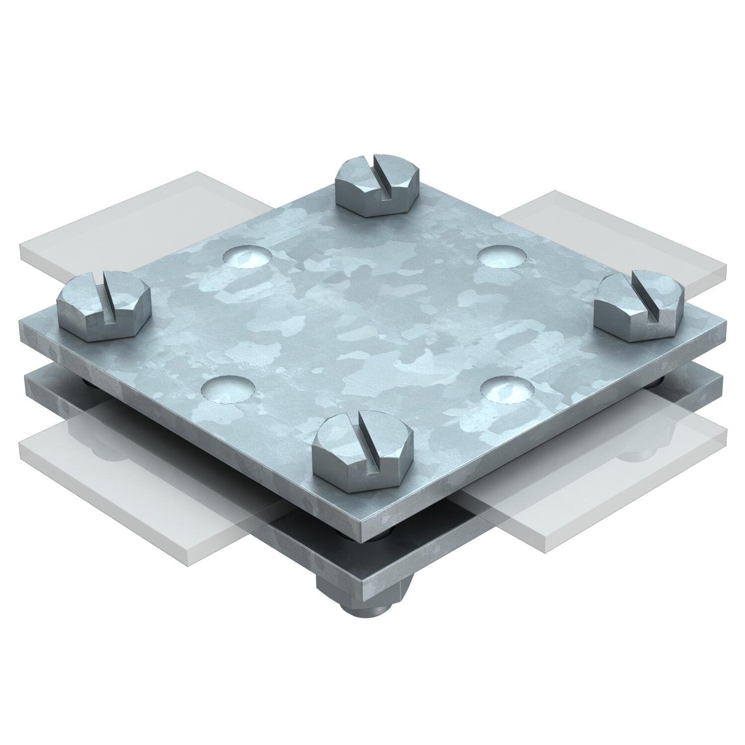 З'єднувач хрестовий OBO bettermann смуга-смуга 60x60 мм для плоского провідника 30 мм оцинкована сталь (5314658)