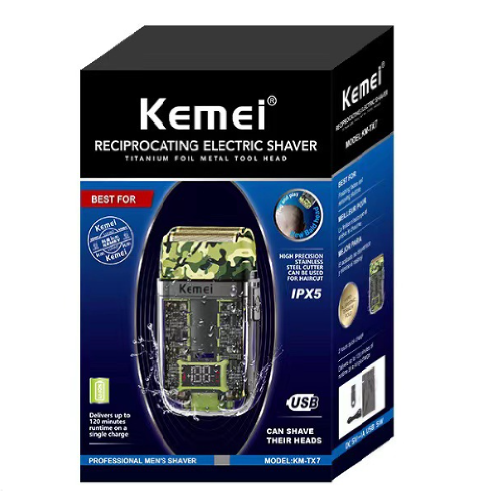 Електробритва Kemei KM-TX7 Military Shaver - фото 3