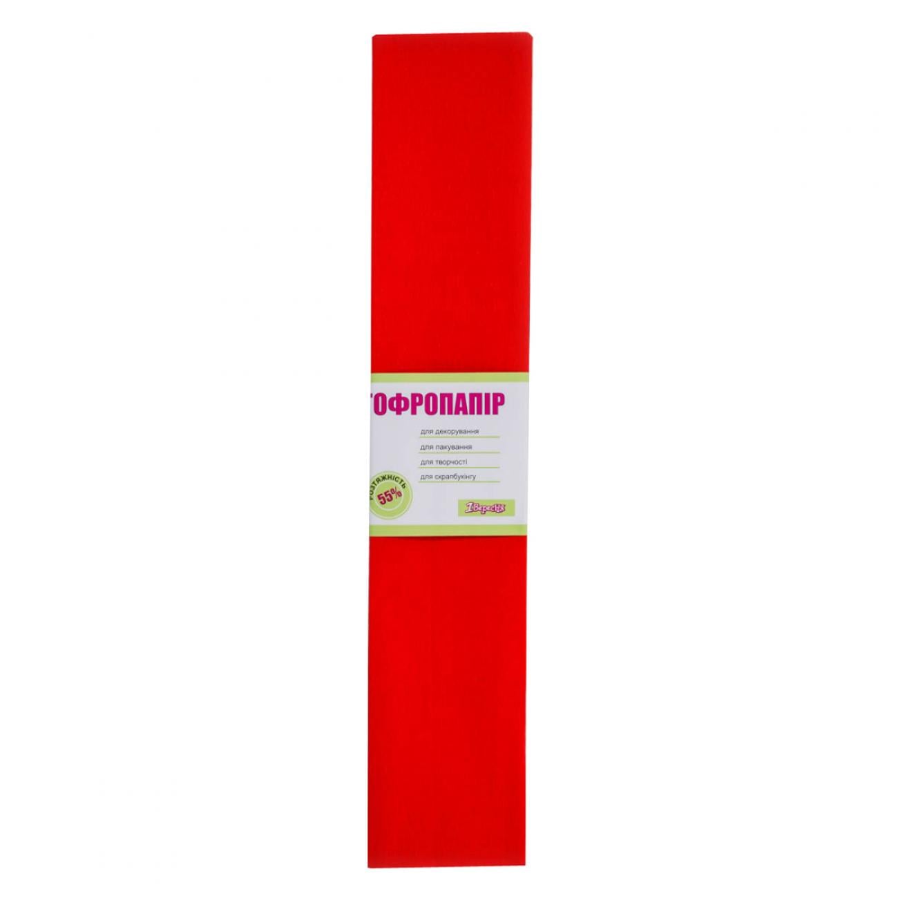 Бумага гофрированная 1 Сентября 55% 50x200 см Красная (701519)