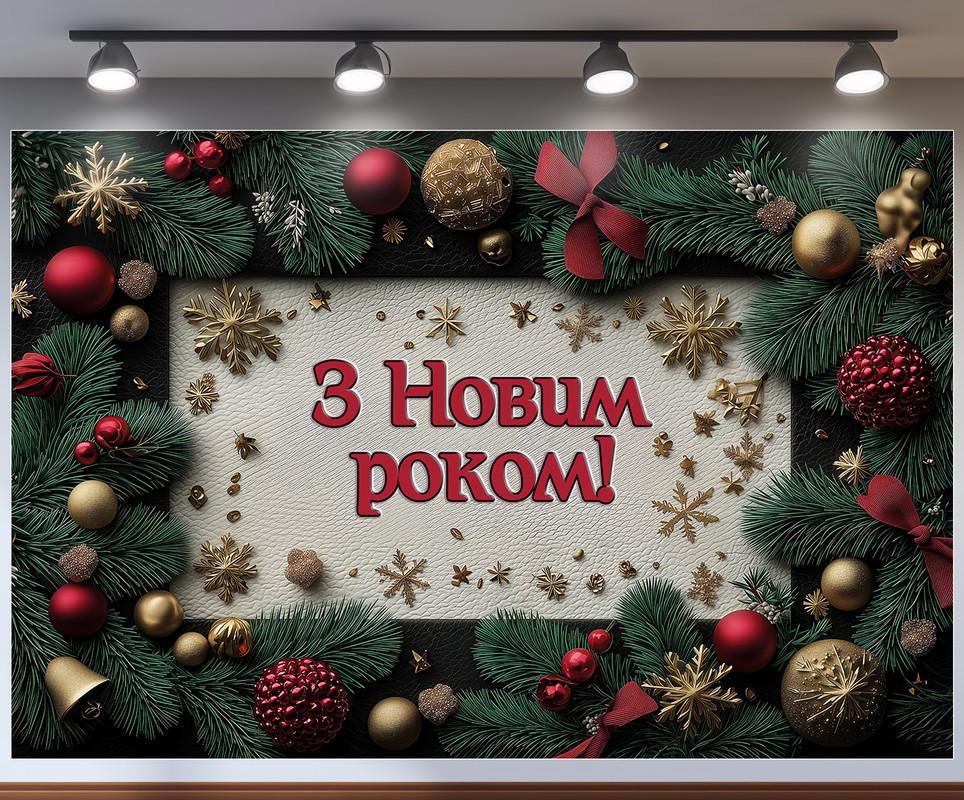 Баннер-фотозона Новый год 300x200 см №46306