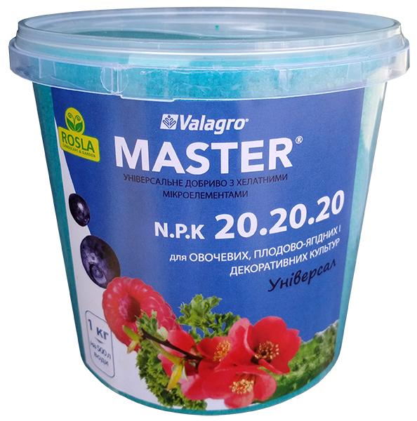 Удобрение комплексное минеральное TM Rosla Master NPK 20.20.20 1 кг