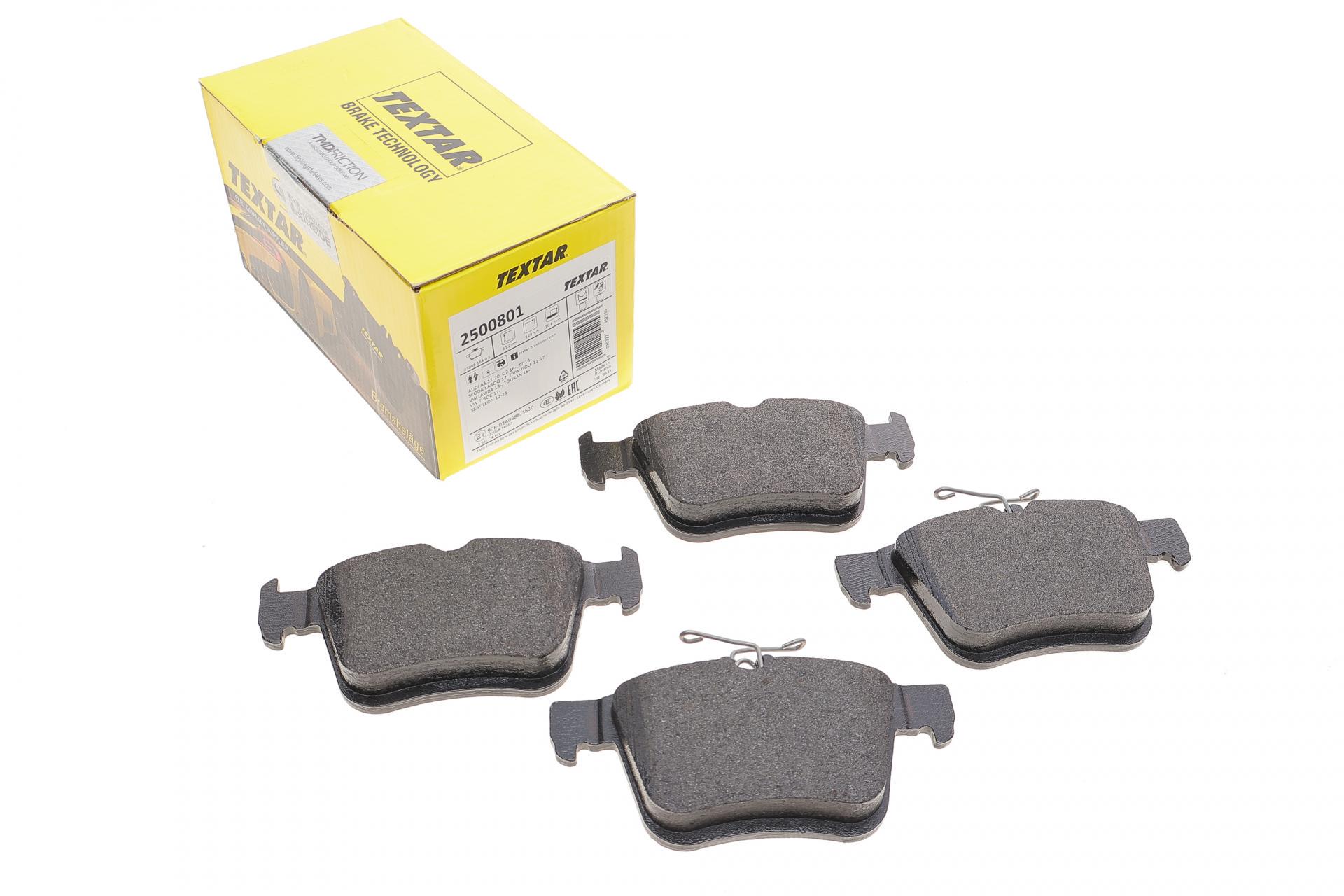 Колодки тормозные задние TEXTAR для VW Golf/Touran 1.0-2.0 TDI 12- Teves Q+ (2500801)
