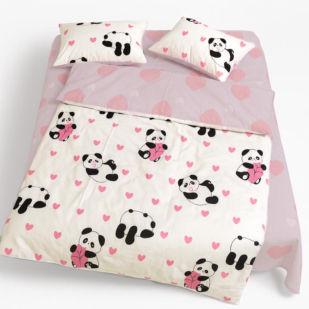 Комплект постільної білизни PaniPava Ніжна Панда бязь 155х215 см (10100801)