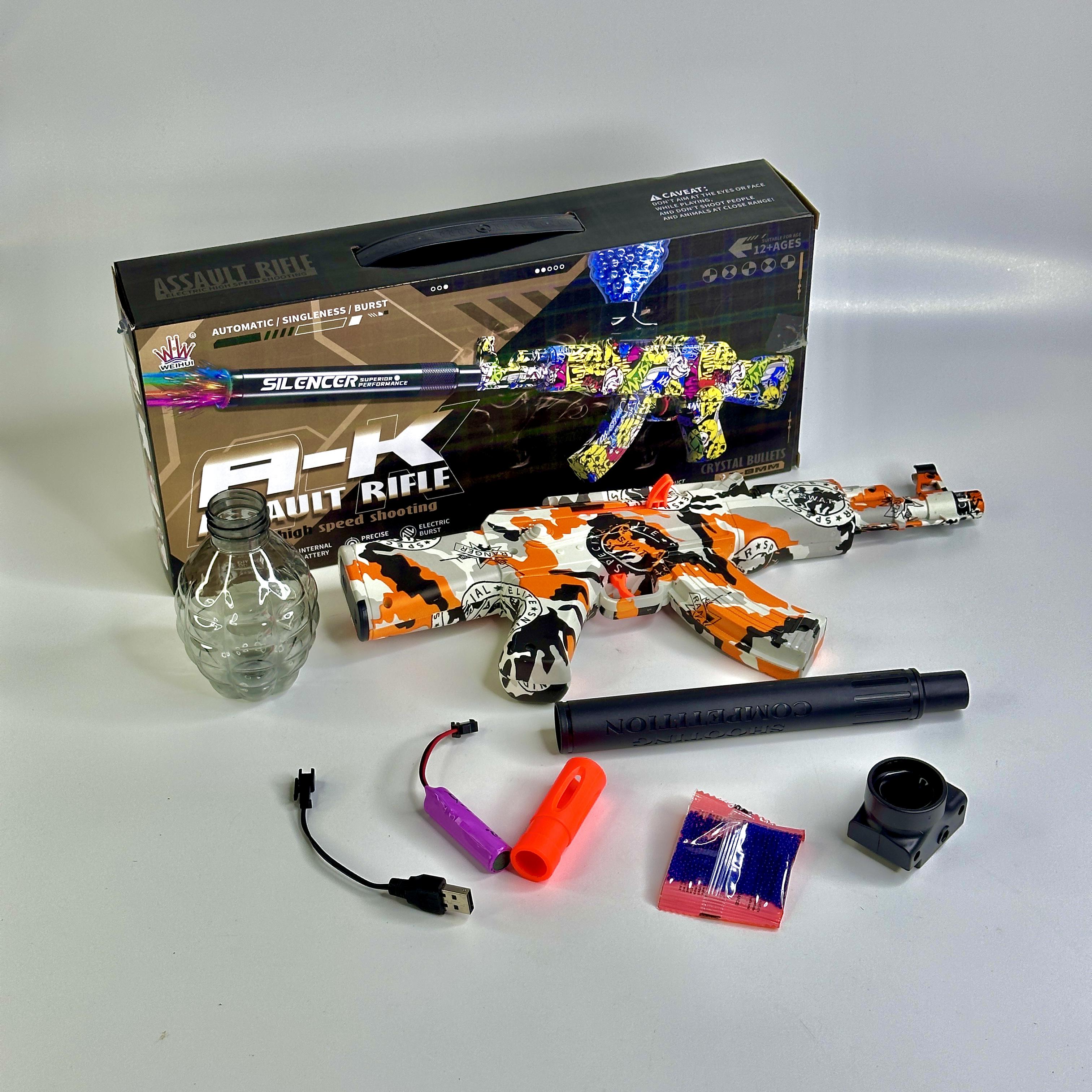 Автомат дитячий іграшковий стріляє орбізами Gun Toys акумуляторний на гелевих кульках (WH10-2-Orange) Автомат дитячий іграшковий стріляє орбізами Gun Toys акумуляторний на гелевих кульках (WH10-2-Orange)