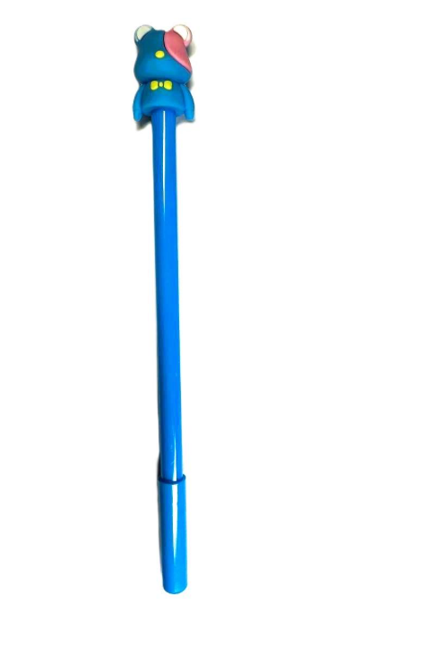 Ручка гелевая черная Bear Голубой (0399)