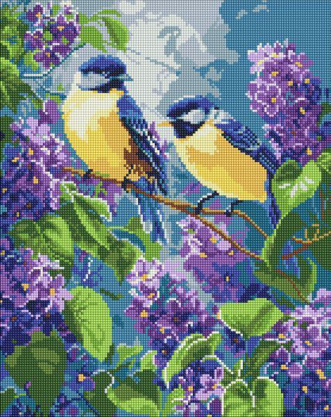 Алмазная мозаика Ideyka Весенний дуэт 40x50 см (Id-AMO8087)