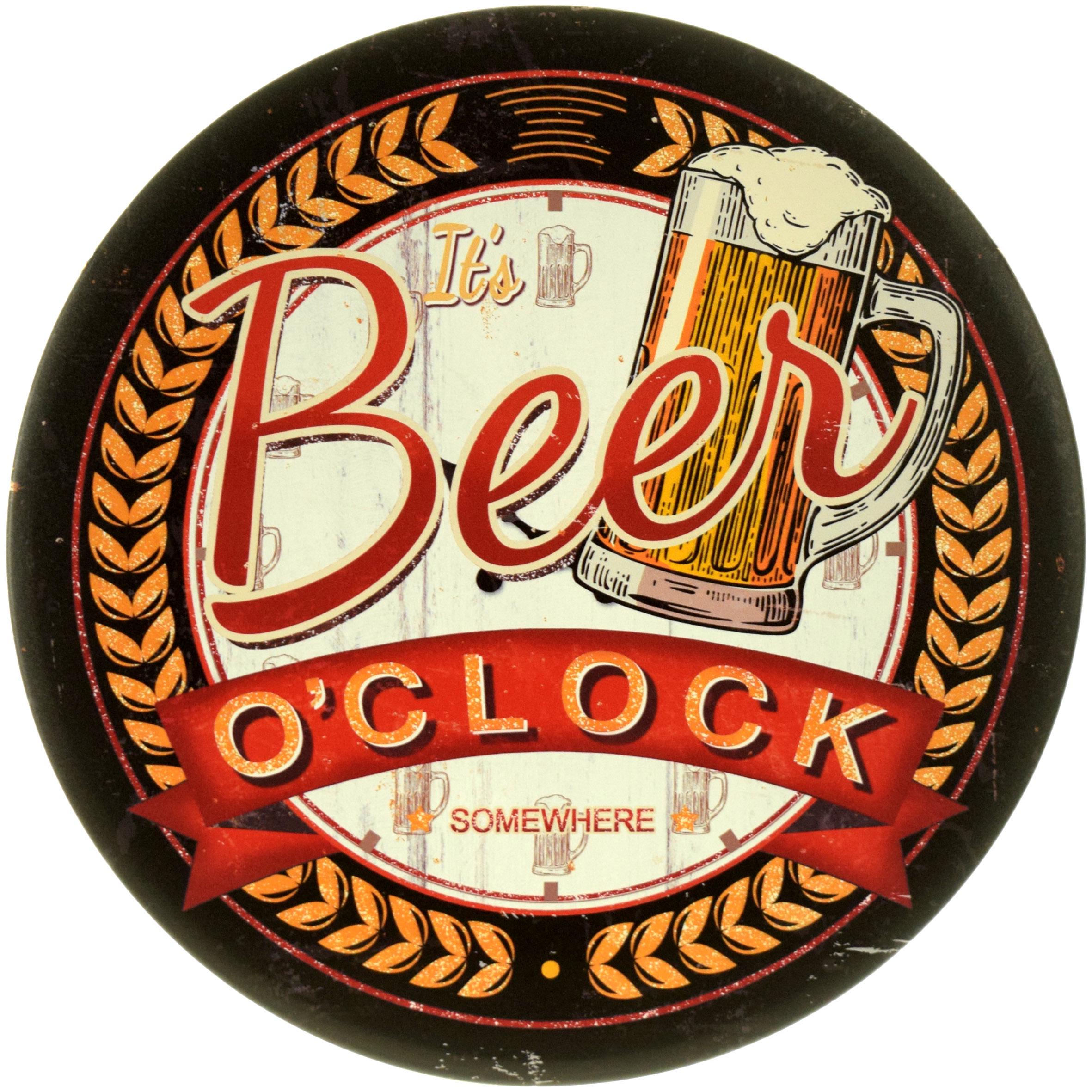 Табличка металева "O'Clock Beer" 30 см (ms-104155)