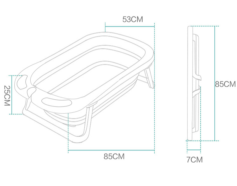 Детская складная ванна 85х53х25 см Синий (2622977396) - фото 6 Детская складная ванна 85х53х25 см Синий (2622977396) - фото 6