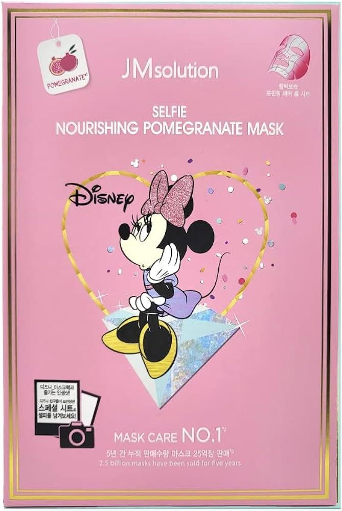 Маска для обличчя зміцнювальна з екстрактом граната JMsolution Disney Selfie Nourishing Pomegranate Mask тканинна