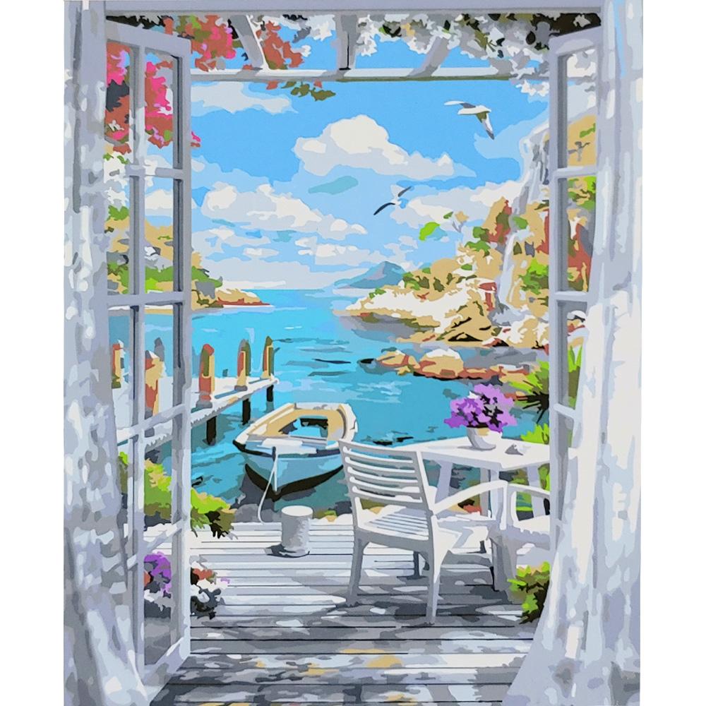 Картина по номерам Strateg Премиум Выход к воде 40x50 см (SY6722)