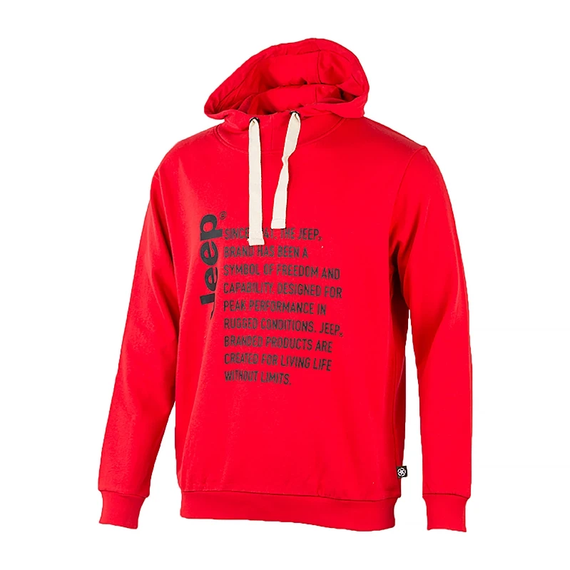 Худи мужское JEEP HOODED SWEATSHIRT Since 1941 2XL Красный (O102569-R699 2XL)