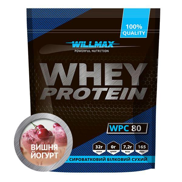 Протеїн сироватковий Whey Protein 80% Willmax 920 г Вишневий йогурт (2407) - фото 1