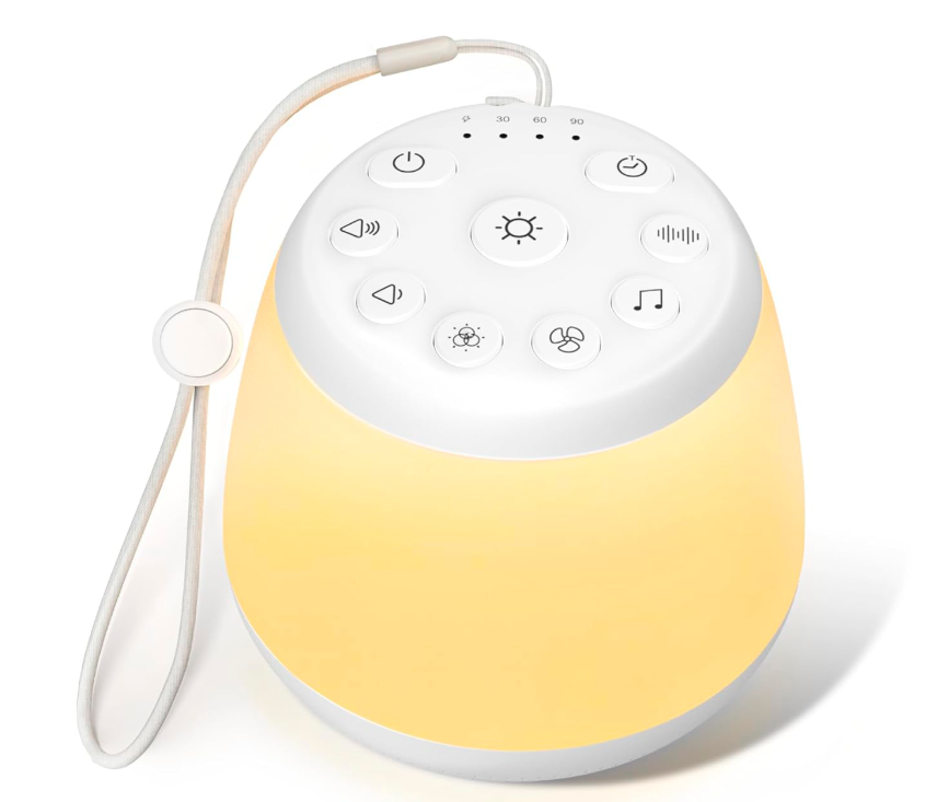Ночник детский на аккумуляторе Kayfovo с таймером засыпания белый шум/колыбельная/звуки природы/медитация (29353)