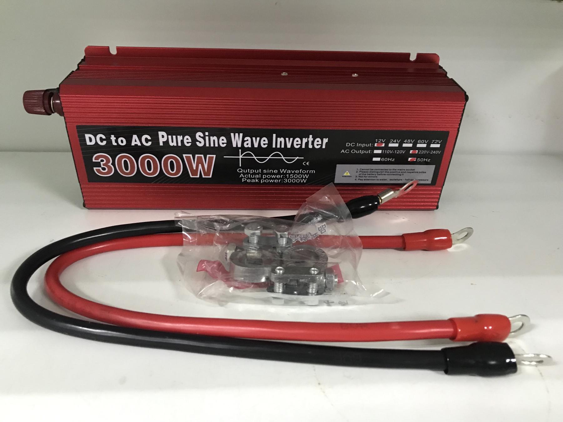 Інвертор 12v/220v 3000 Вт чиста синусоїда - фото 2 Інвертор 12v/220v 3000 Вт чиста синусоїда - фото 2