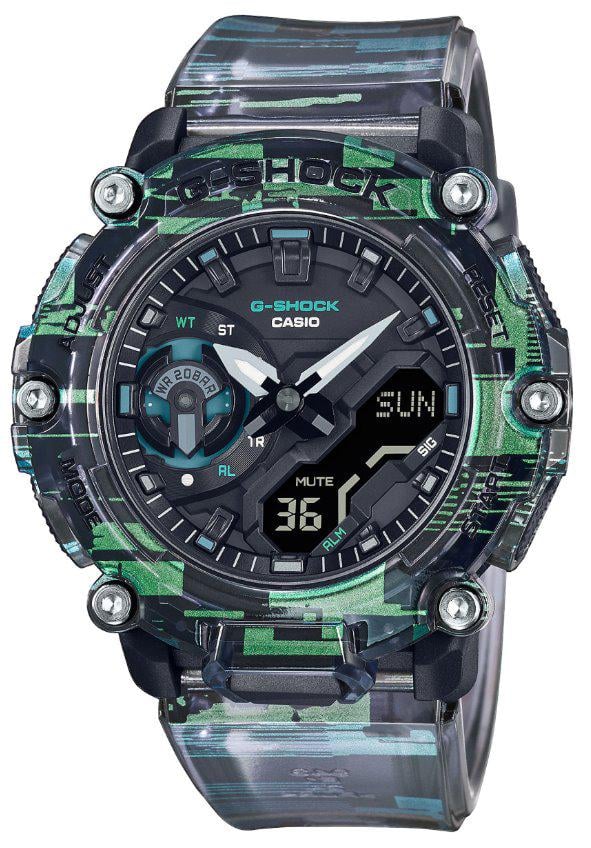 Наручные часы мужские Casio G-Shock GA-2200NN-1A ударопрочные с водозащитой 200 м/подсветкой Черный (3089576154)