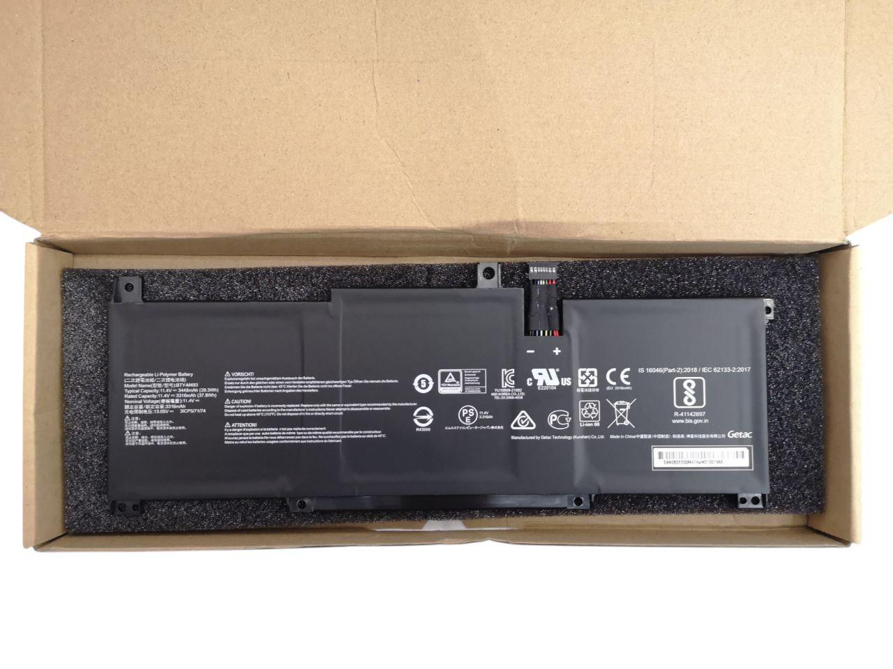 Акумулятор для MSI Prestige 14 A10SC/A10SC-009/B10MW/B10MW-017US/BTY-M493 Type-B 3448 mAh 39,3Wh (000012439)