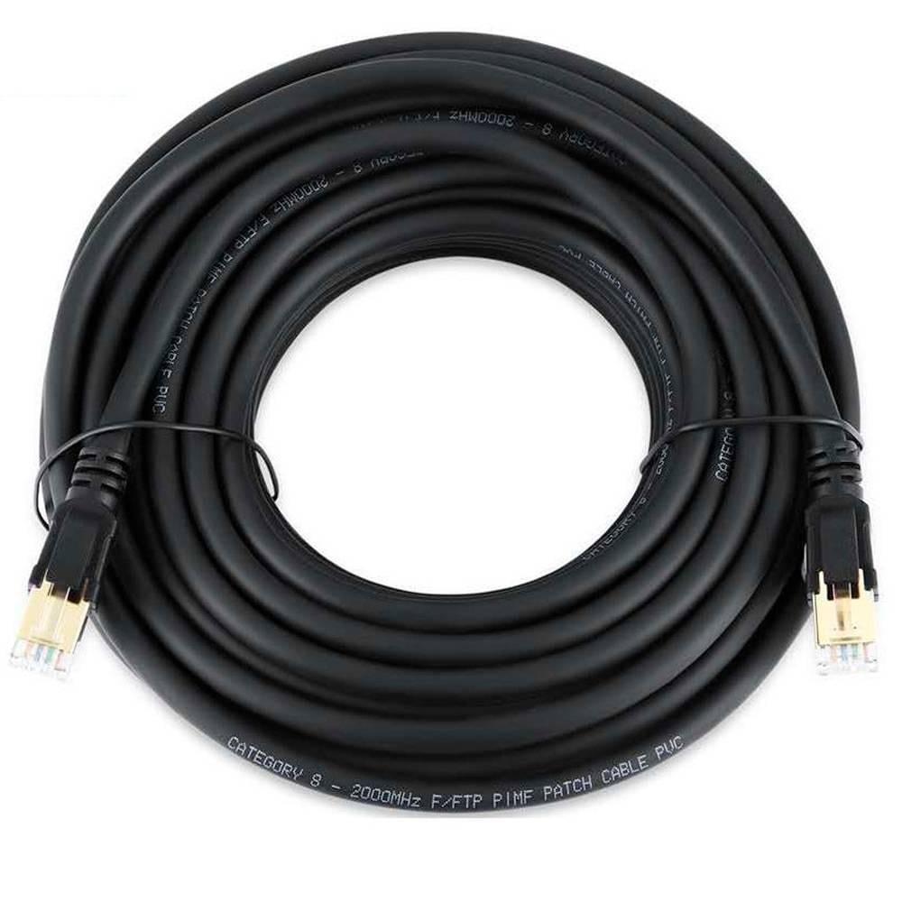 Патч-корд литий VEGGIEG CCA SSTP RJ45 Cat.8 15 м Чорний Патч-корд литий VEGGIEG CCA SSTP RJ45 Cat.8 15 м Чорний
