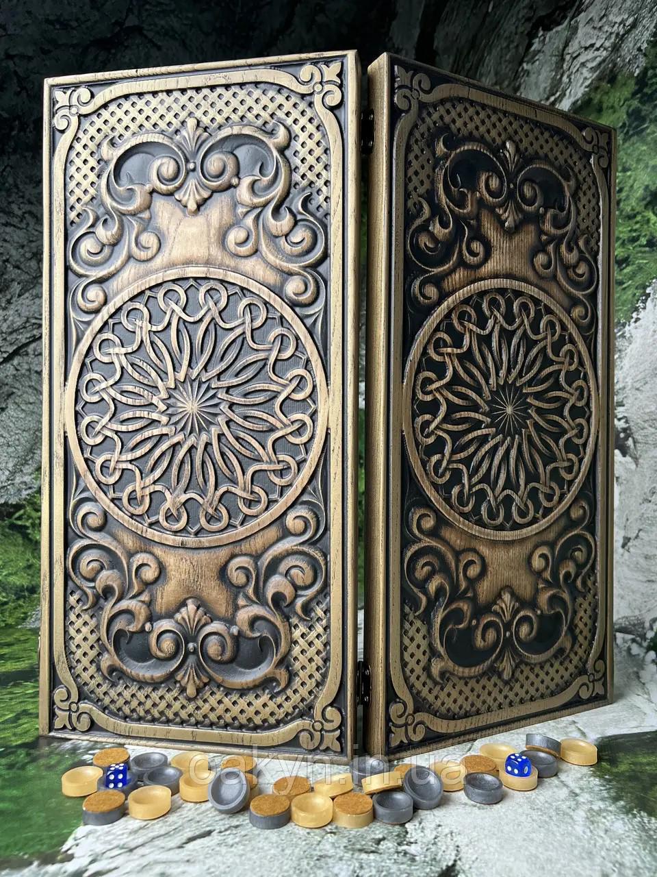 Нарды деревянные ручной работы ясень" 48 см (Н-110)