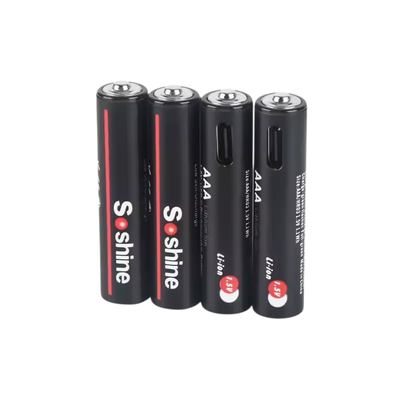 Батарейки AAA акумуляторні Soshine з роз'ємом USB Type-C на 1,5V/1100 mWh 4 шт. (136207)