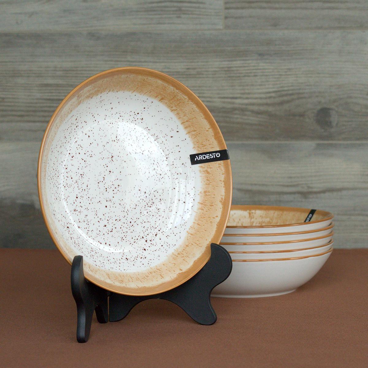 Набор тарелок Ardesto Siena 30 пр. Бело-Желтый (SBG) - фото 4 Набор тарелок Ardesto Siena 30 пр. Бело-Желтый (SBG) - фото 4