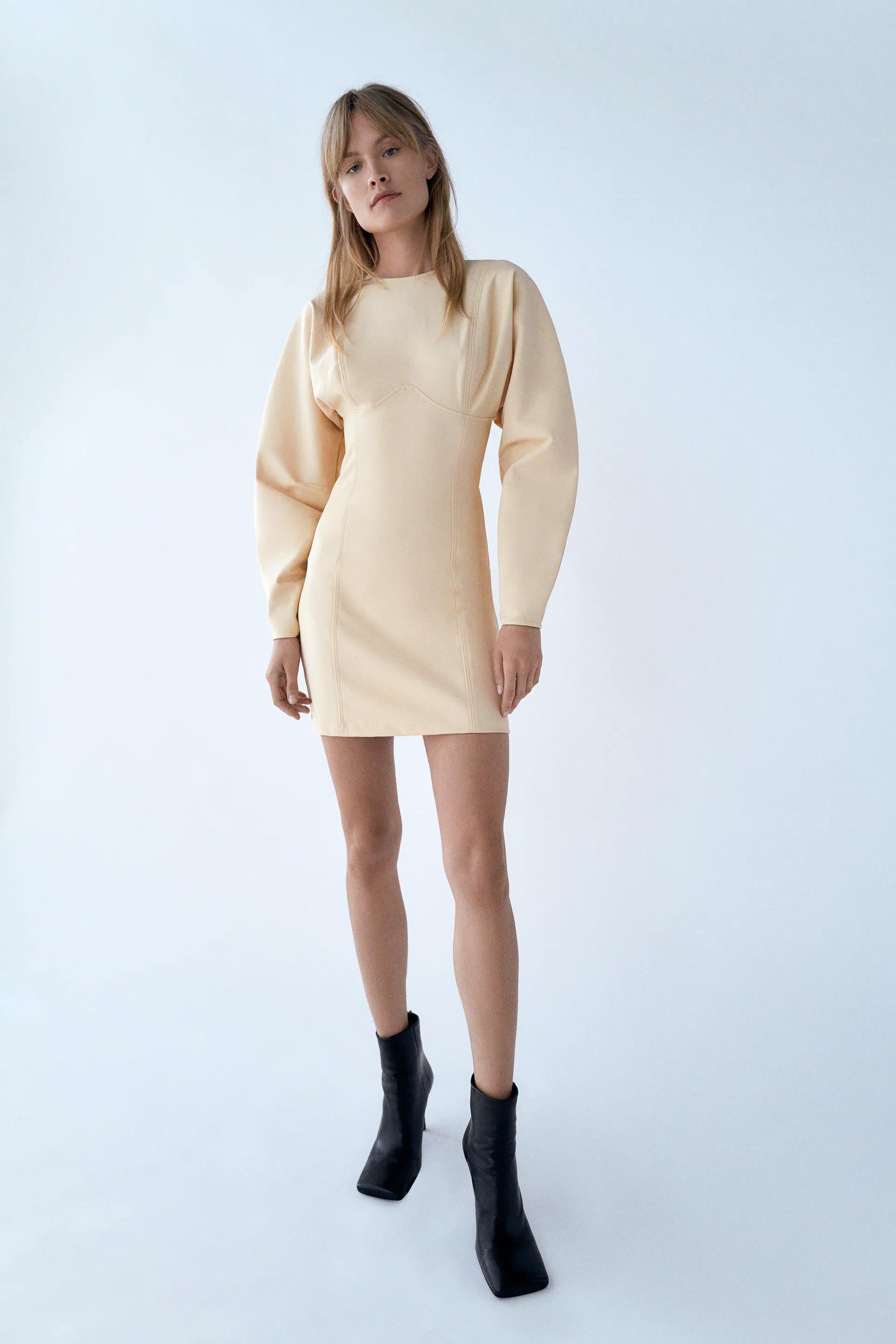 Платье ZARA XS Кремовый (3712310733)