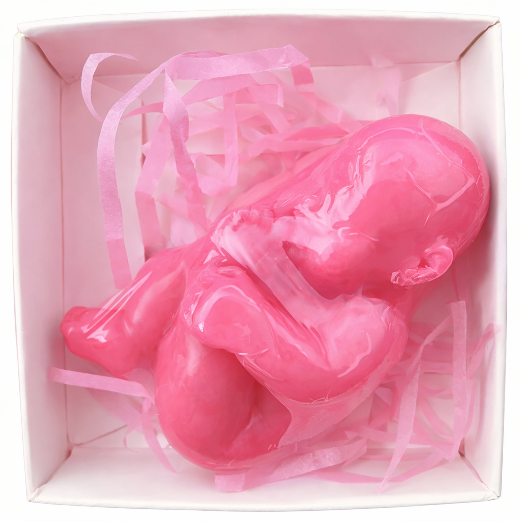 Мыло сувенирное фигурное Младенец с ножкой во рту Розовый Мыло сувенирное фигурное Младенец с ножкой во рту Розовый