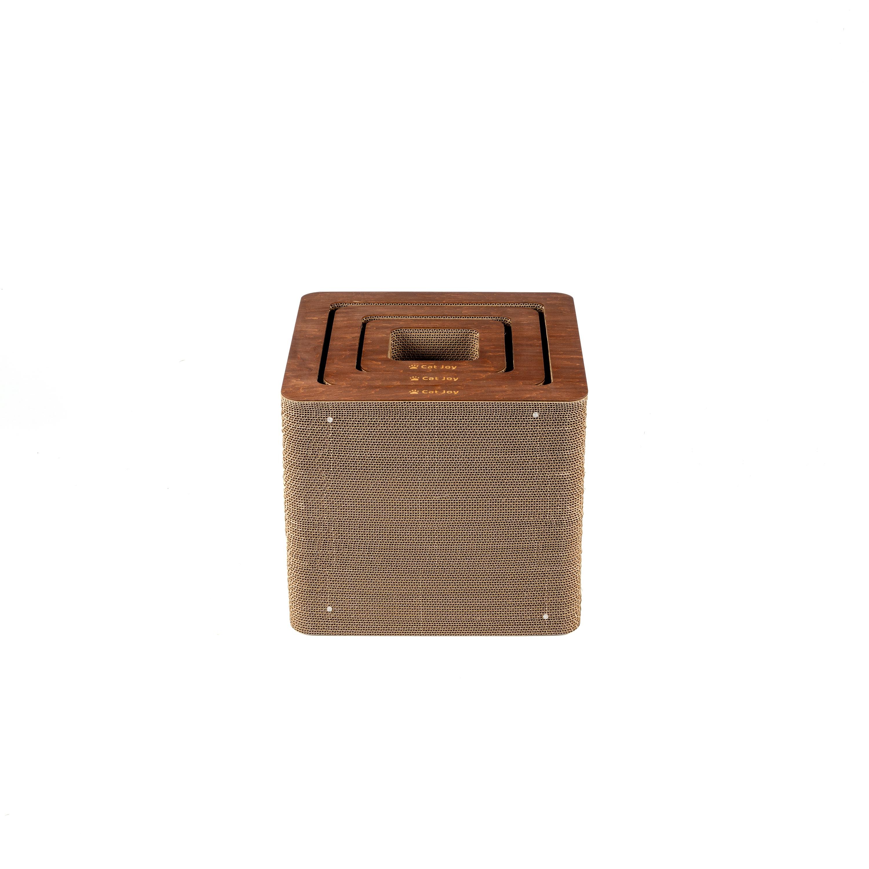 Когтеточки для кішок Cat Joy Boho з дерев'яним фасадом гофрокартон Коричневий (840300002) - фото 4 Когтеточки для кішок Cat Joy Boho з дерев'яним фасадом гофрокартон Коричневий (840300002) - фото 4