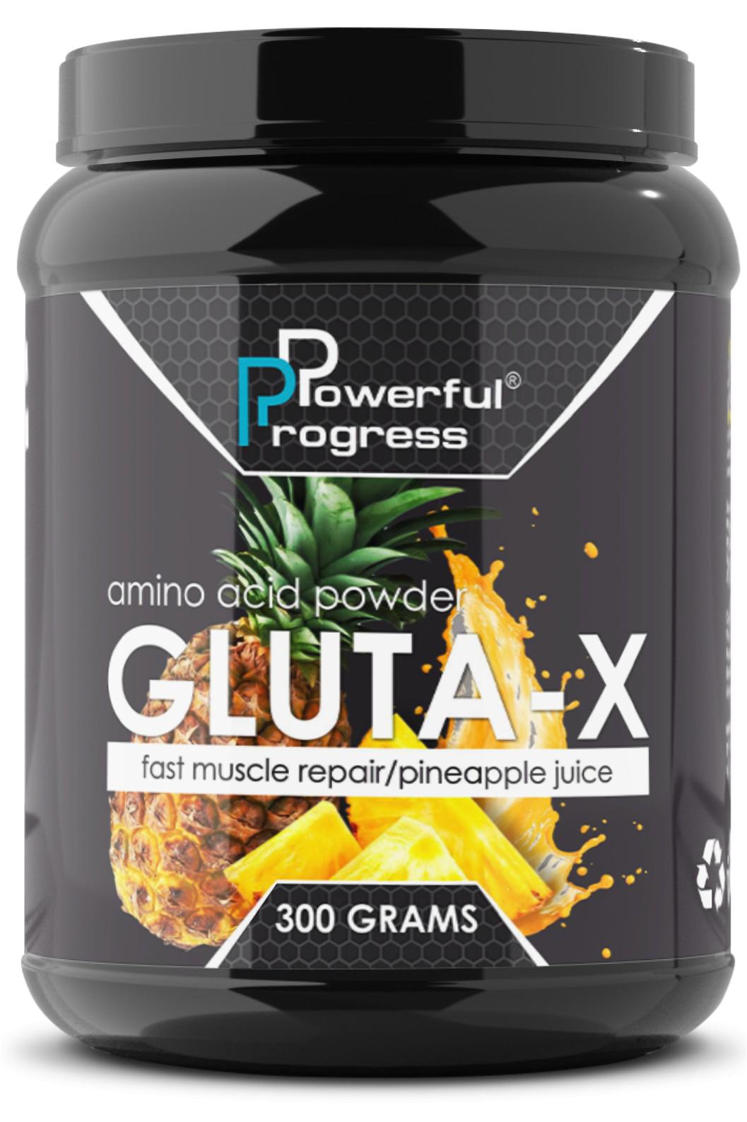 Аминокислота Powerful Progress Gluta-X ананас 300 г