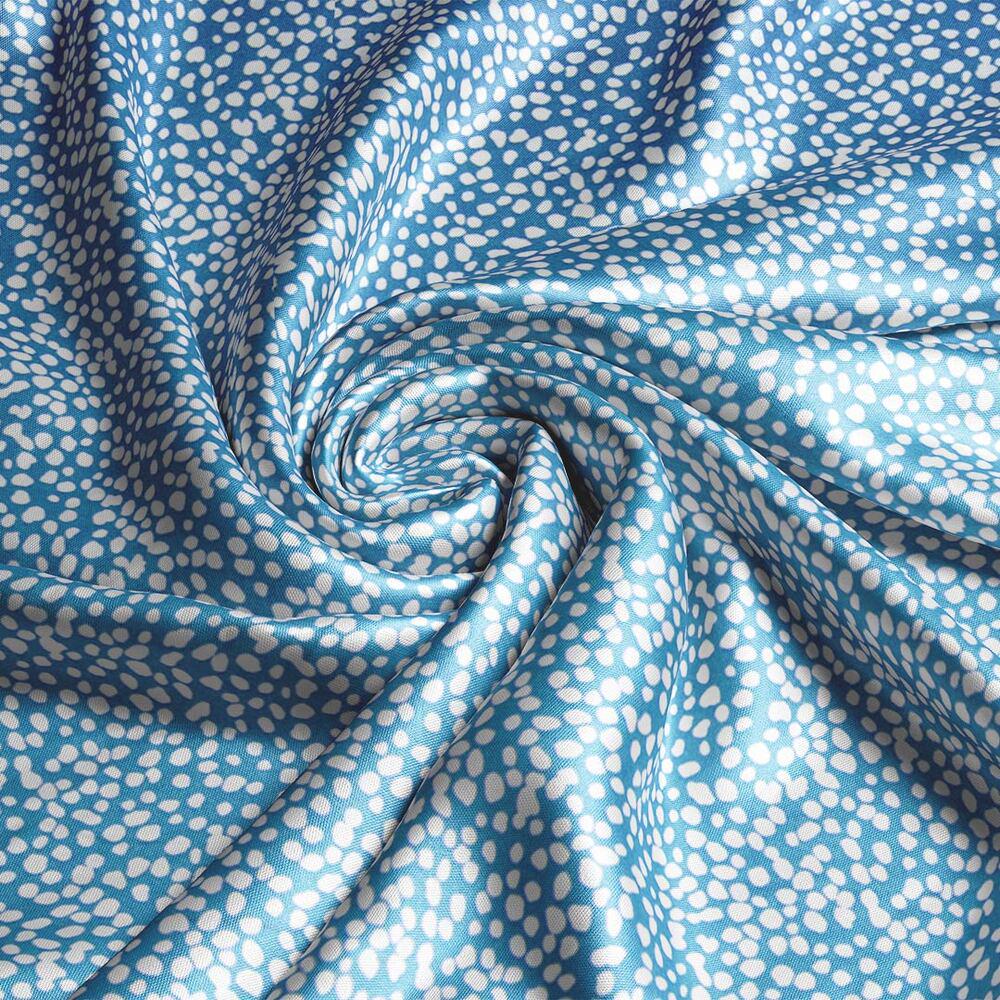 Ткань платечная атлас шелк стрейч бисер Бирюзовый (18183)