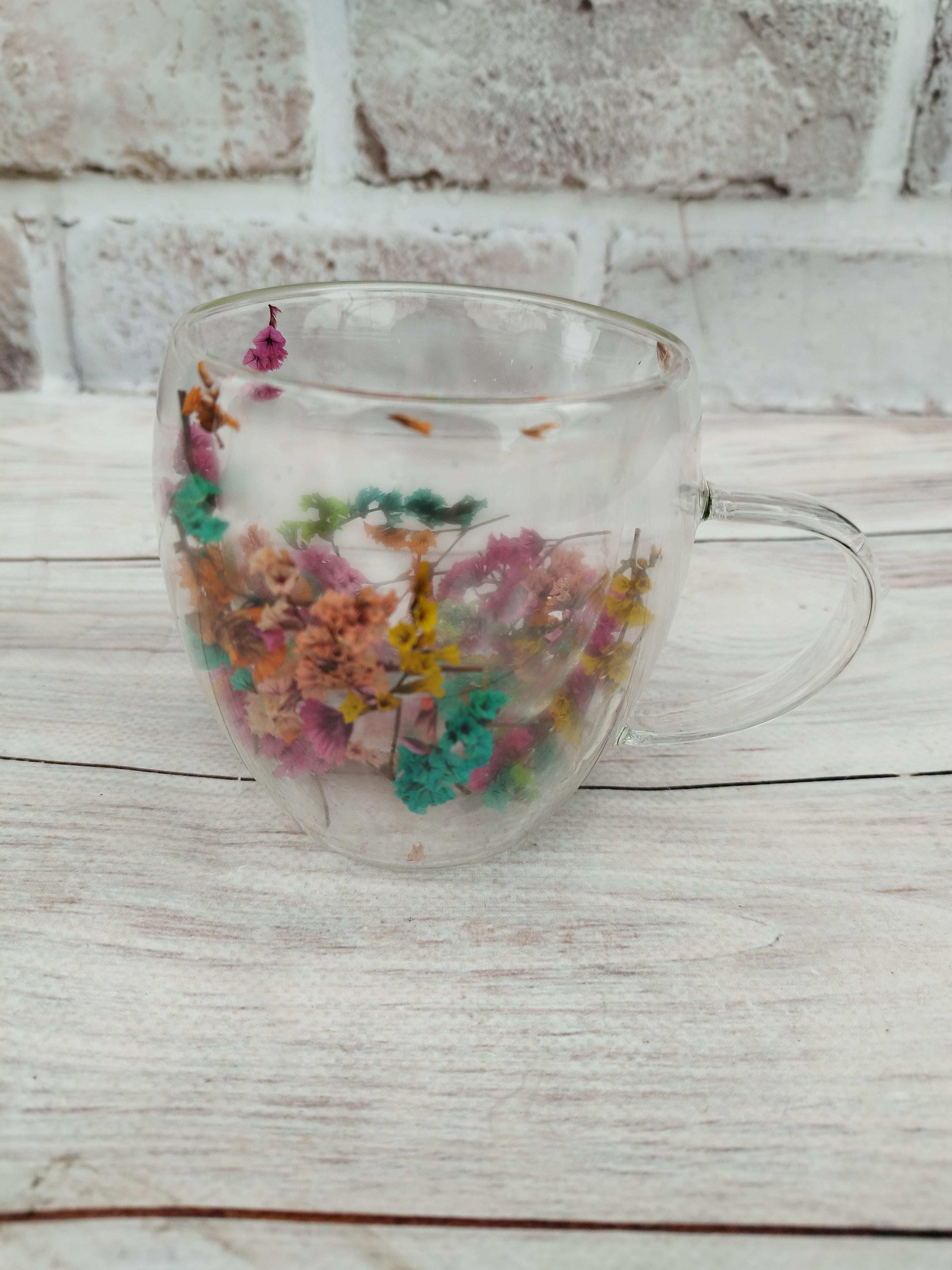 Чашка с двойным дном и сухоцветами 230 мл (22737132)