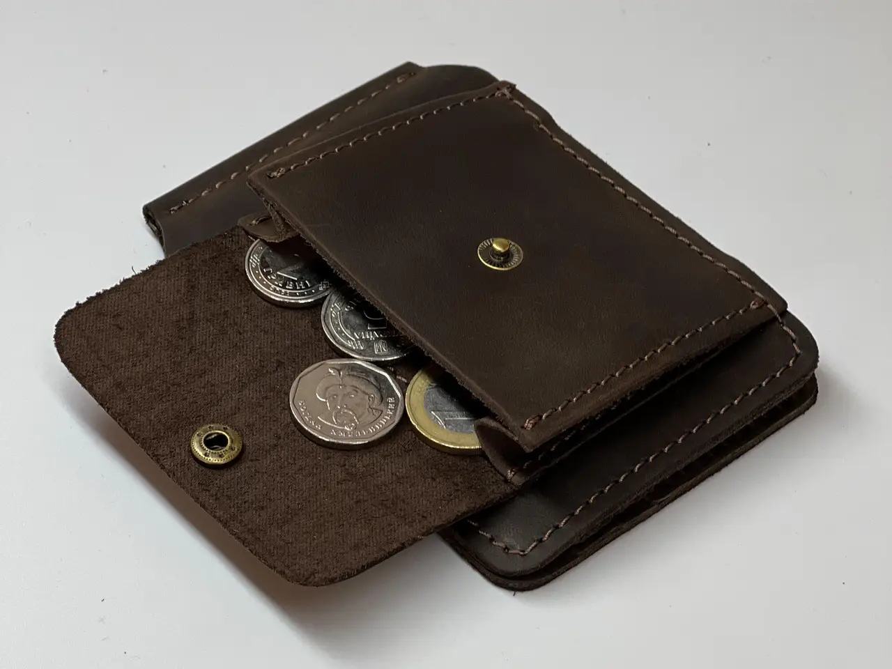 Гаманець із затискачем Double шкіряний 12х8х5х1 см - фото 9 Гаманець із затискачем Double шкіряний 12х8х5х1 см - фото 9