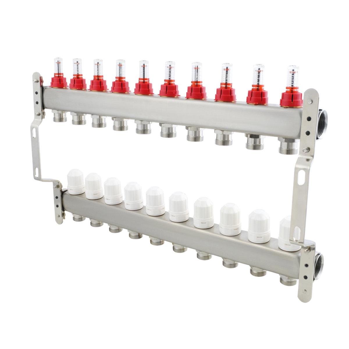 Коллектор Polmark 1"х3/4" 10 выходов PSMF110 - фото 2 Коллектор Polmark 1"х3/4" 10 выходов PSMF110 - фото 2