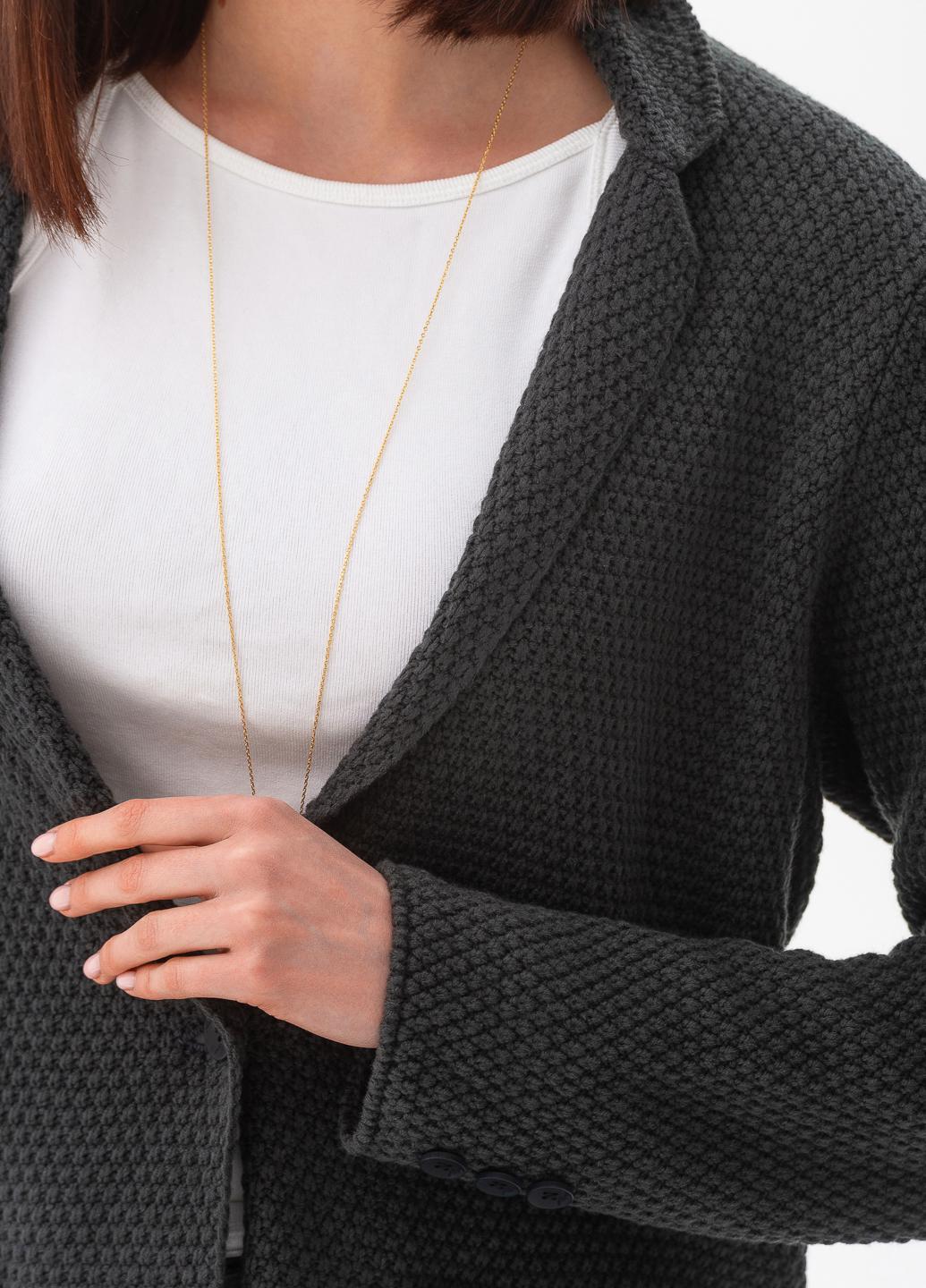 Пиджак женский рисовой вязки SVTR р. 48-50 Темно-серый (598) - фото 9 Пиджак женский рисовой вязки SVTR р. 48-50 Темно-серый (598) - фото 9