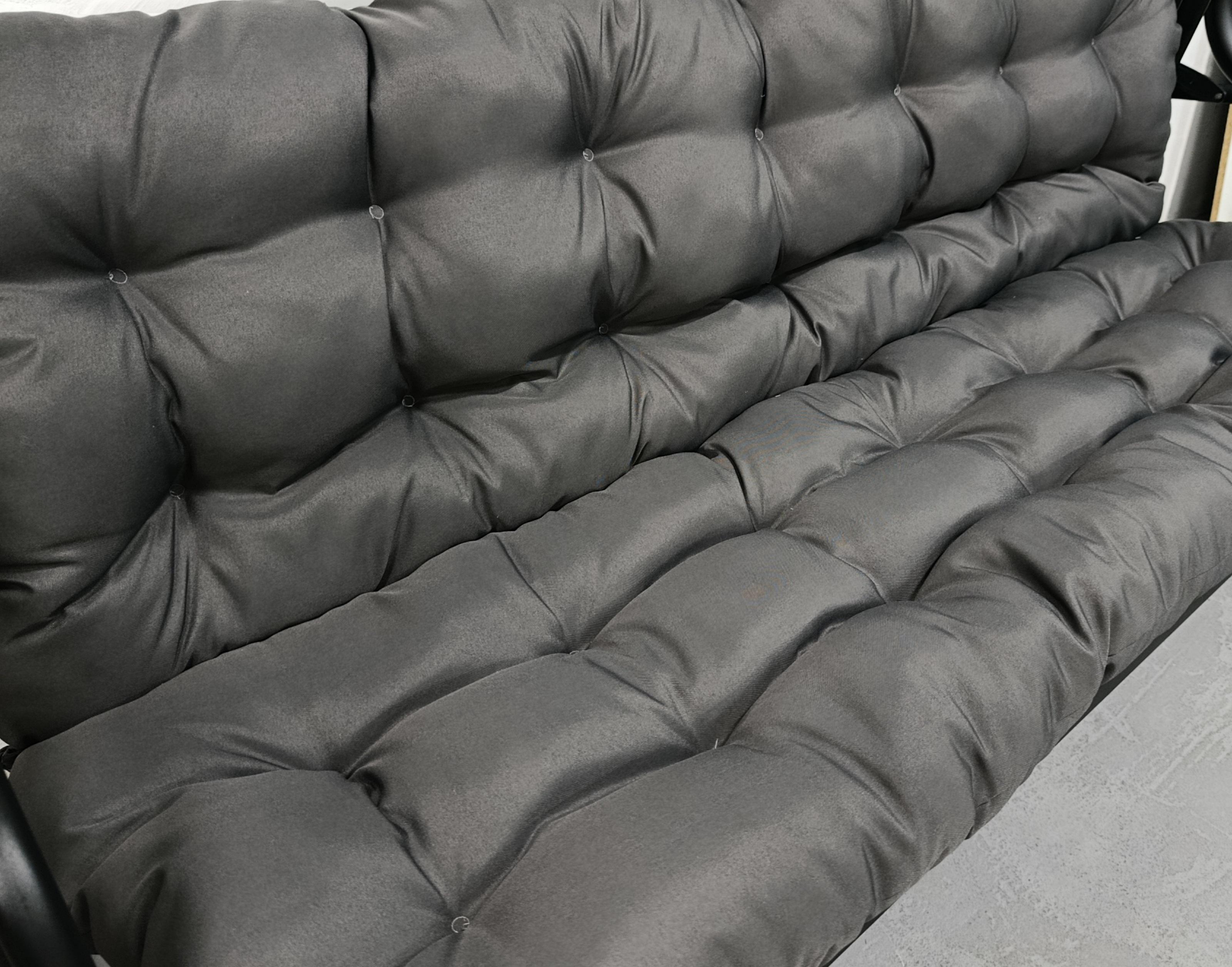 Матрас для качелей eGarden Soft 170x110x12 см Серо-графитовый (5925) - фото 4 Матрас для качелей eGarden Soft 170x110x12 см Серо-графитовый (5925) - фото 4