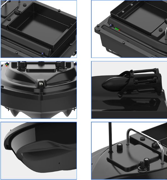 Човник короповий для завезення підгодівлі Flytec D16 до 2 кг до 500 м Чорний (2709253529) - фото 3