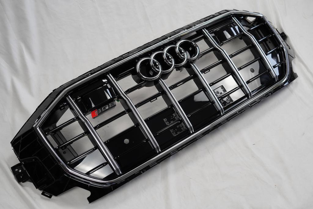 Передняя решетка SQ-Style 2018-2023 с хромом GT Tuning для Audi Q8 2018-ABS Черный