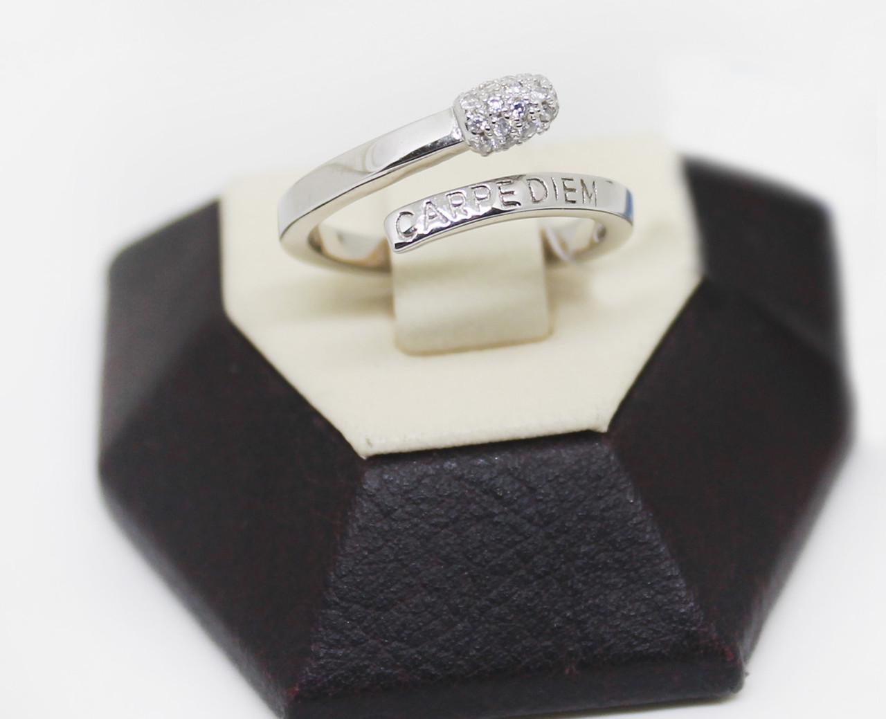 Кольцо серебряное Спичка с кубическим цирконием р. 17,5 3,44 г (1429325861)