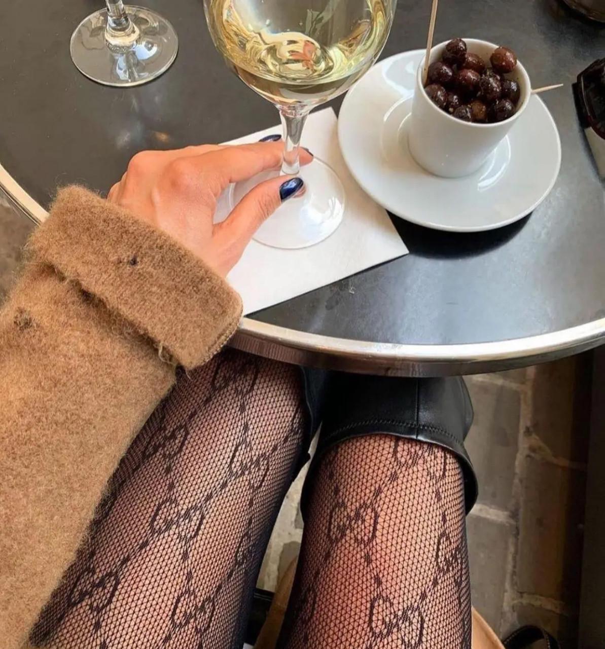 Колготки капроновые женские Gucci one size Черный (1028) - фото 2