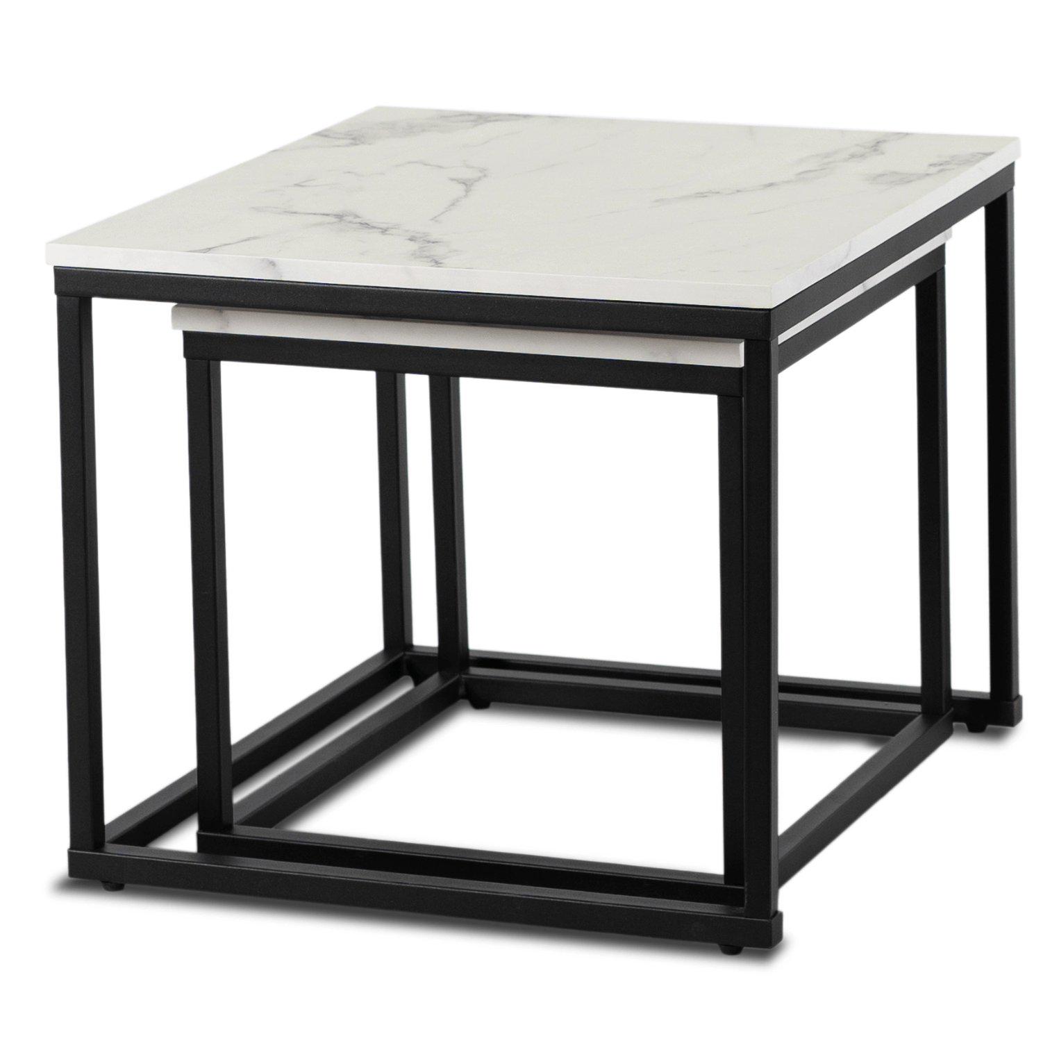 Комплект журнальных столов Mebel Elite ORI Marmur 2 шт. Белый (ME.ORI/BM/CZ/L) - фото 4 Комплект журнальных столов Mebel Elite ORI Marmur 2 шт. Белый (ME.ORI/BM/CZ/L) - фото 4