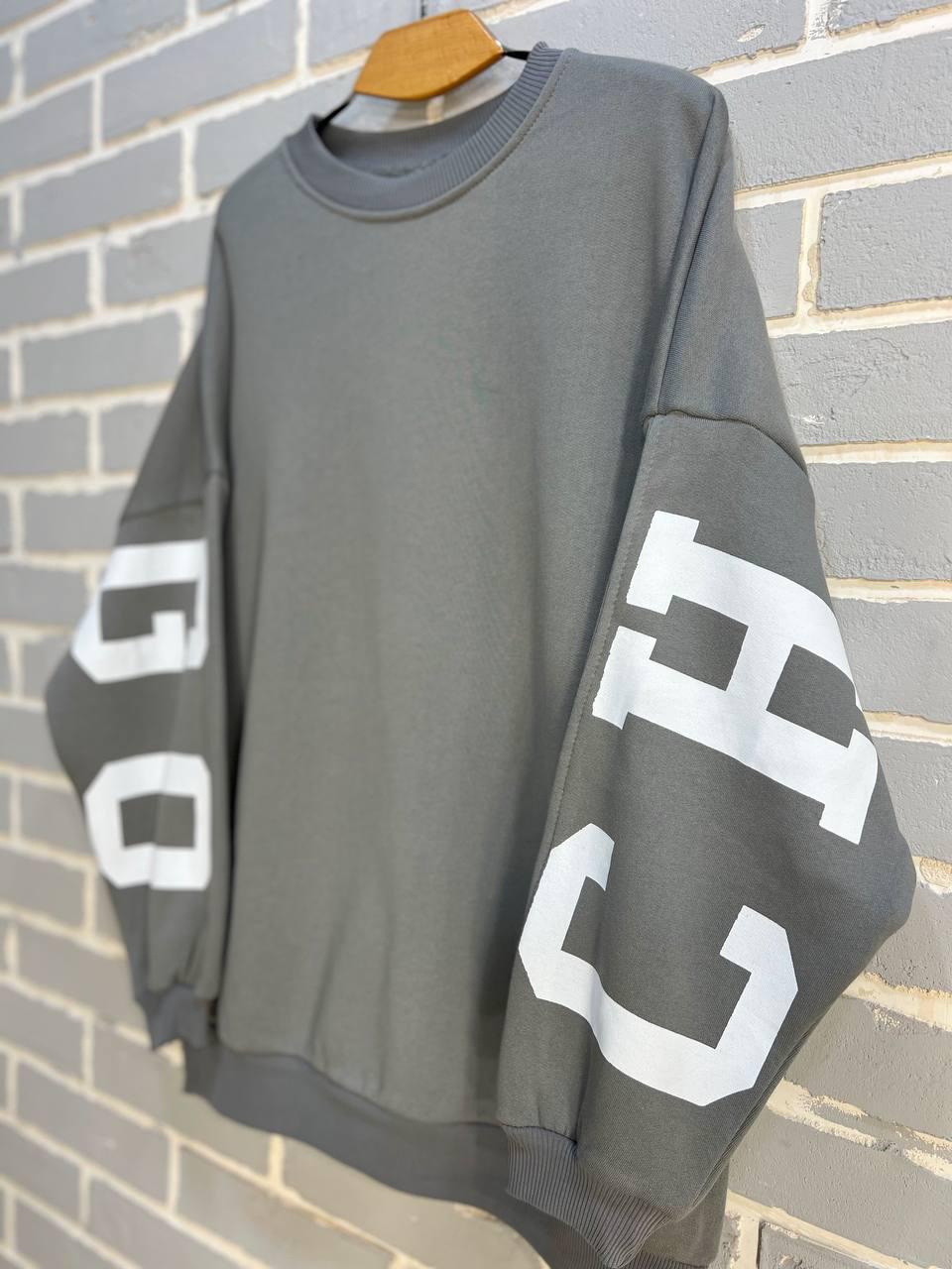 Свитшот женский DAVRAS 8174 CHICAGO удлиненный утепленный на флисе OS Серый (1243) - фото 5 Свитшот женский DAVRAS 8174 CHICAGO удлиненный утепленный на флисе OS Серый (1243) - фото 5