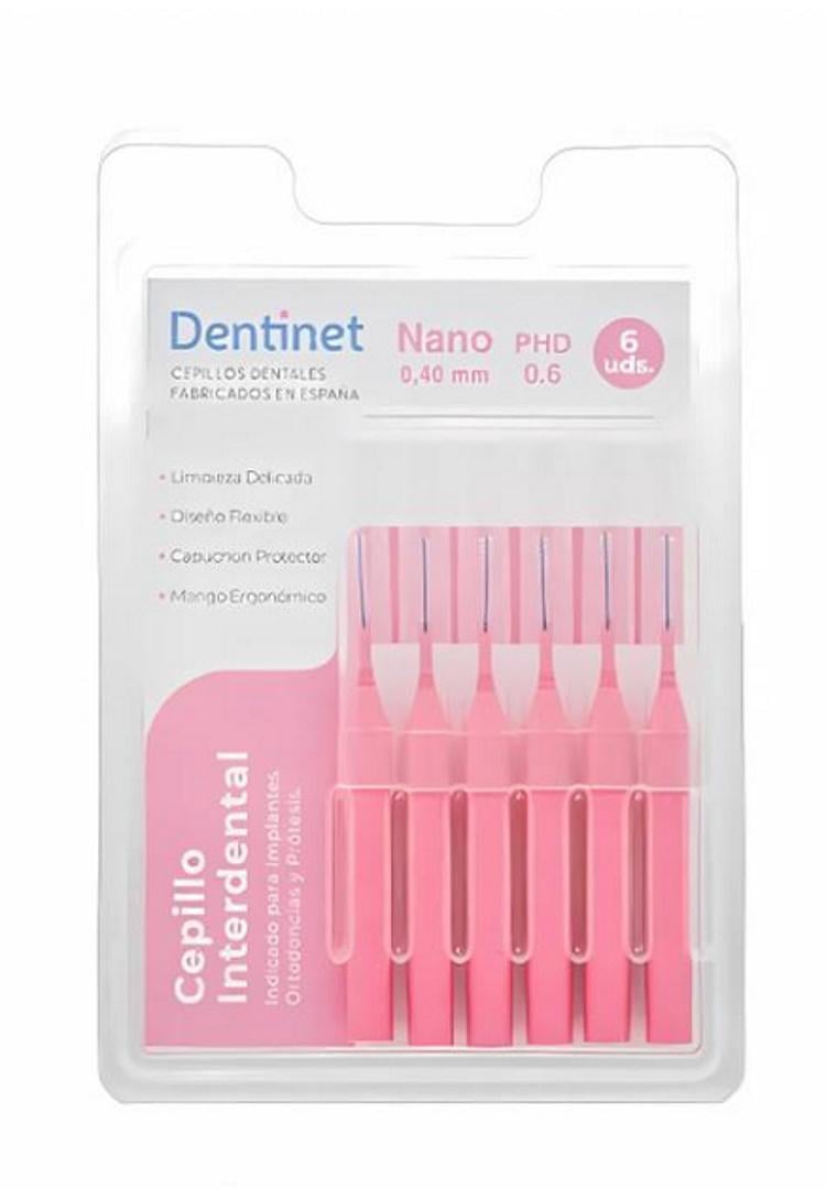 Набор межзубных ершей Dentinet Nano 0,40 мм/d 0,6 мм 6 шт.