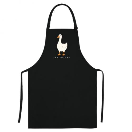 Фартук "Гусак - фу, люди!" Черный (18099493-2-205765) - фото 1 Фартук "Гусак - фу, люди!" Черный (18099493-2-205765) - фото 1