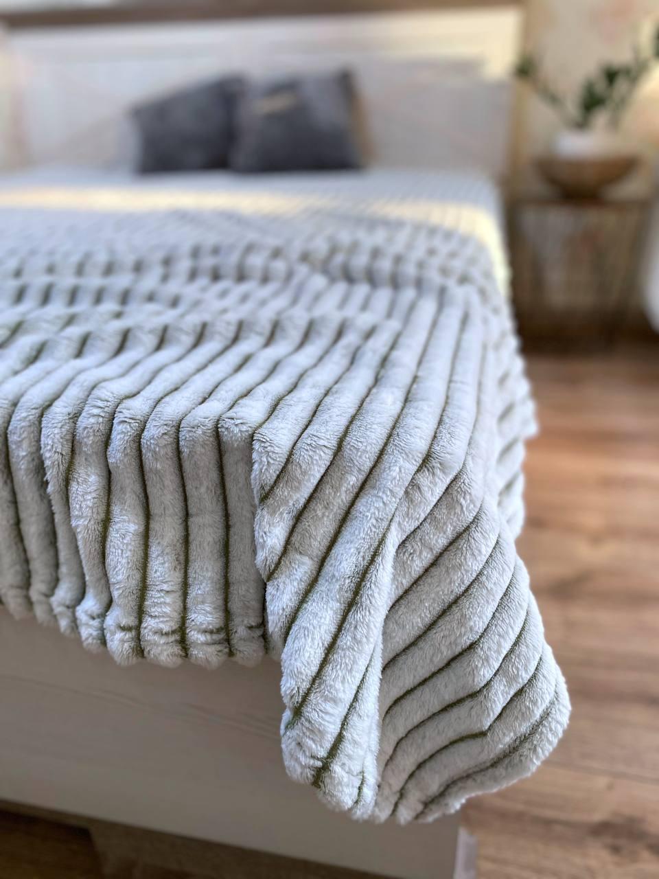 Плед плюшевий 200х230 см Бежевий (Д-Mpled003/3-04) - фото 4